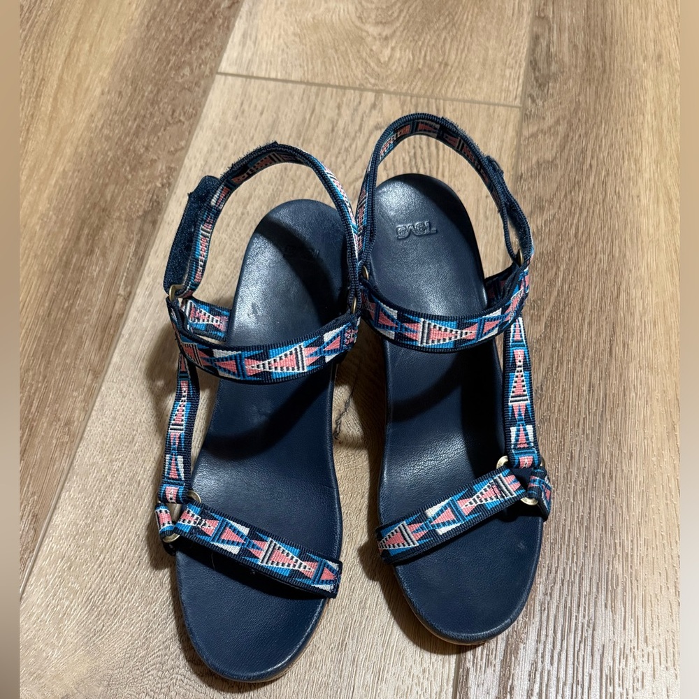 Teva Navy Sandals with Colorful Straps